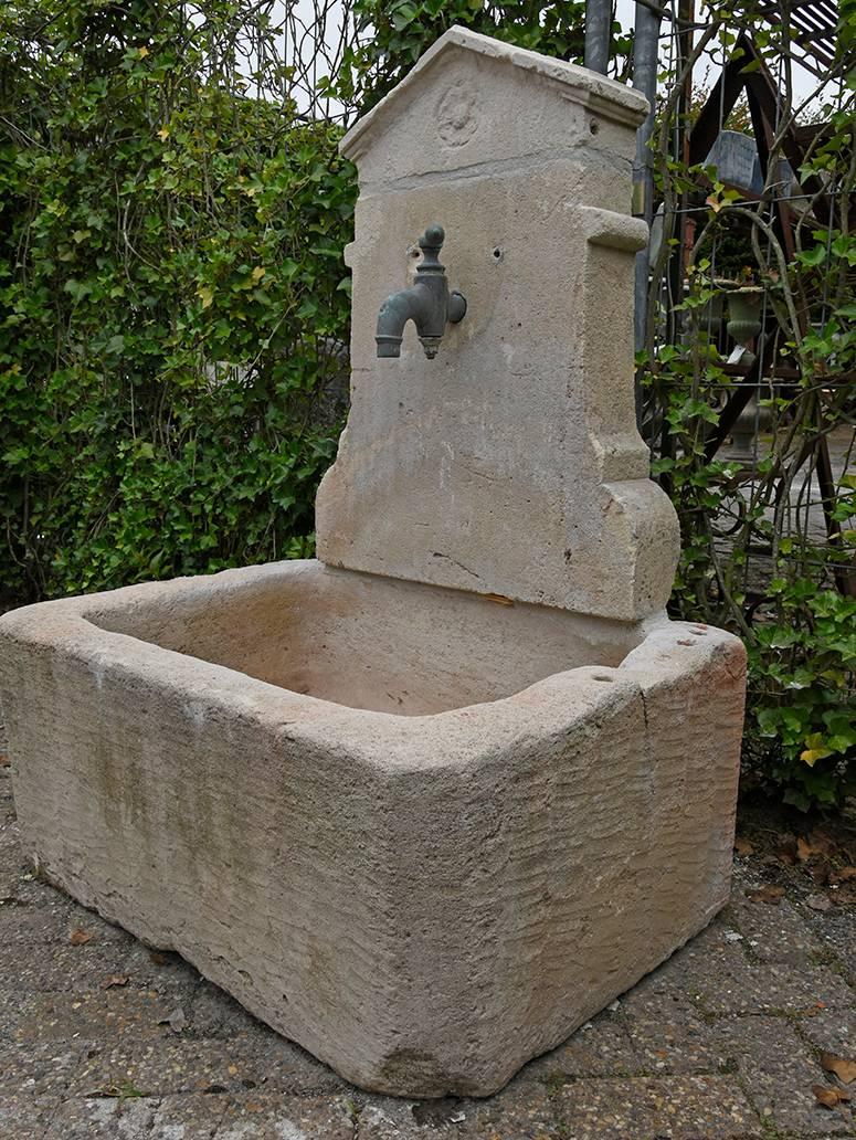 Sandstone Antique Fountain 19th Century