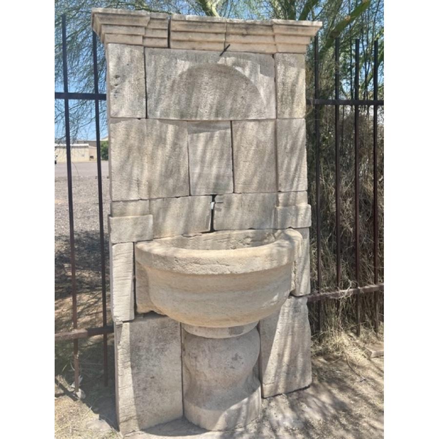 19th Century Re-Edition Fountain with Antique Basin For Sale