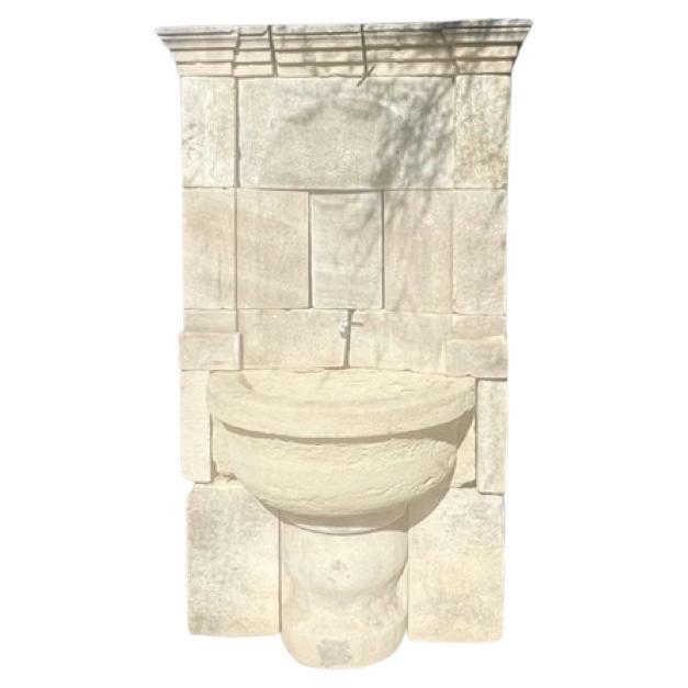 Re-Edition Fountain with Antique Basin For Sale