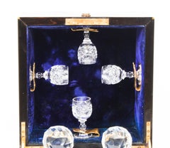 Antique Four Bottle Coromandel Decanter Box Tantalus, 19th Century