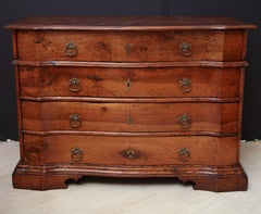 Antique Four-Drawer Walnut Commode, Italy, circa 17th Century