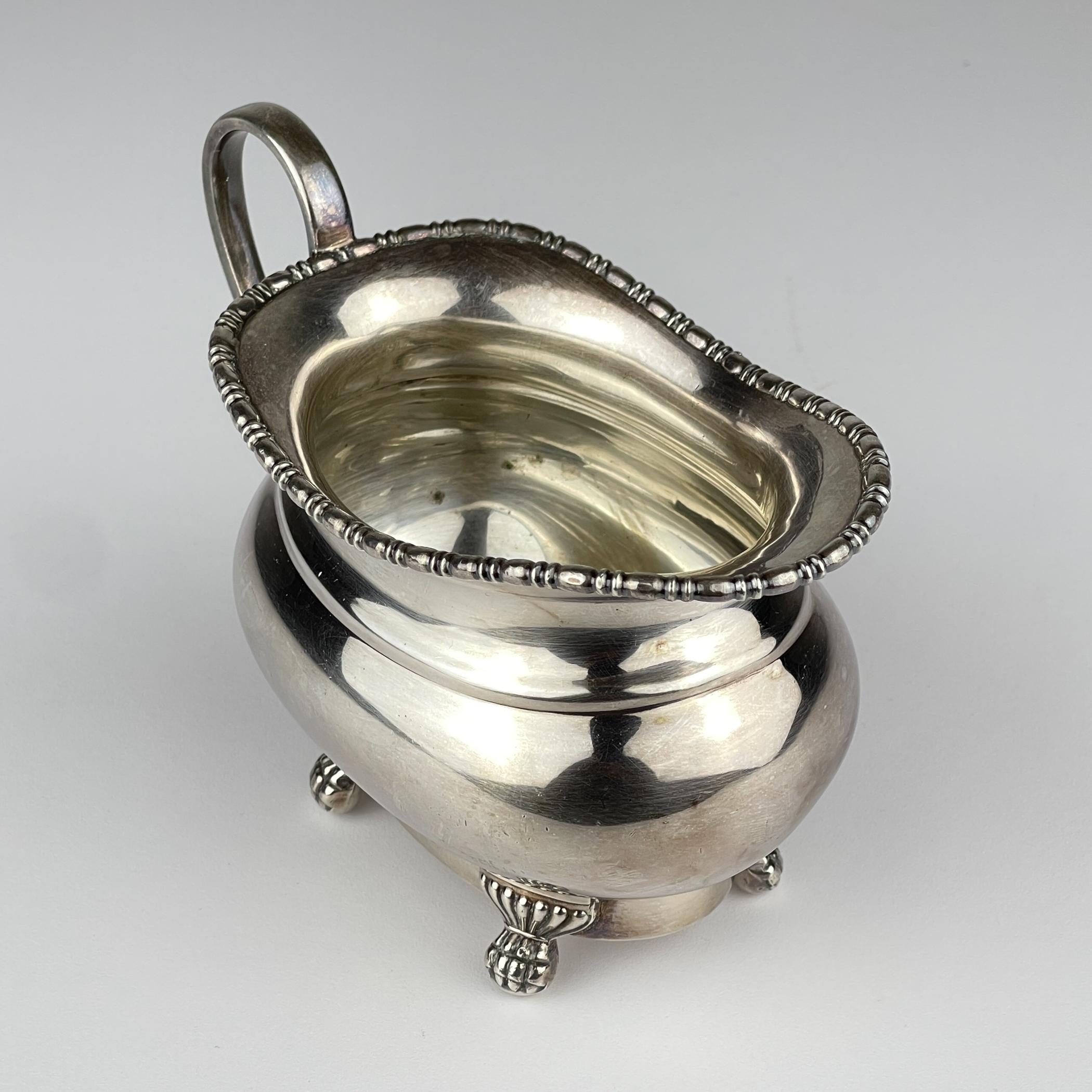 British Antique four piece silver tea set, Sheffield, England, 1930s For Sale