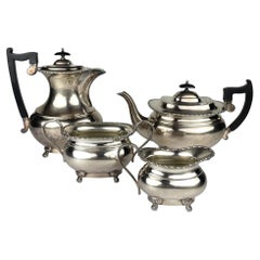Antique four piece silver tea set, Sheffield, England, 1930s
