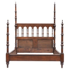 Antique Four Post Bed, 19th Century France