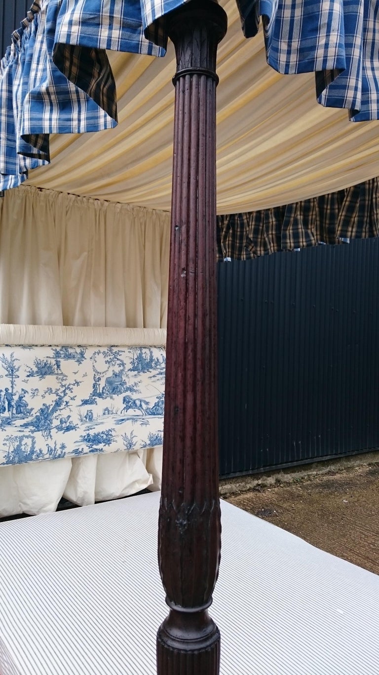 British Antique Four Poster Bed For Sale