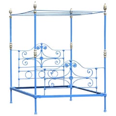 Used Four-Poster Bed in Blue M4P31