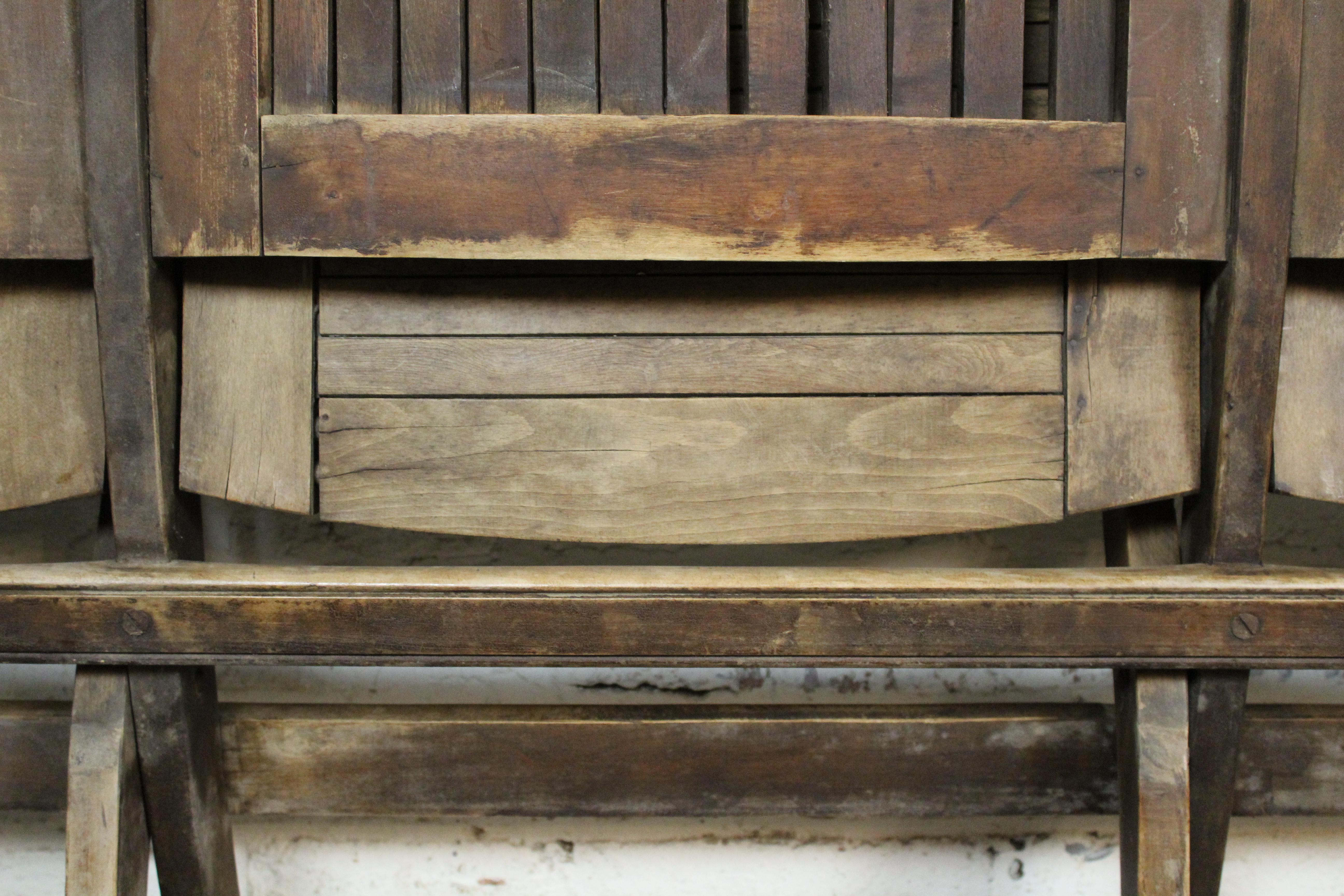 Antique Four Seat Folding Row For Sale 8