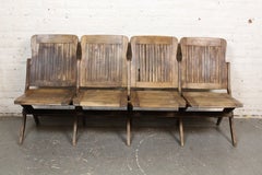 Antique Four Seat Folding Row