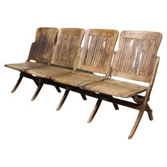 Antique Four Seat Folding Row