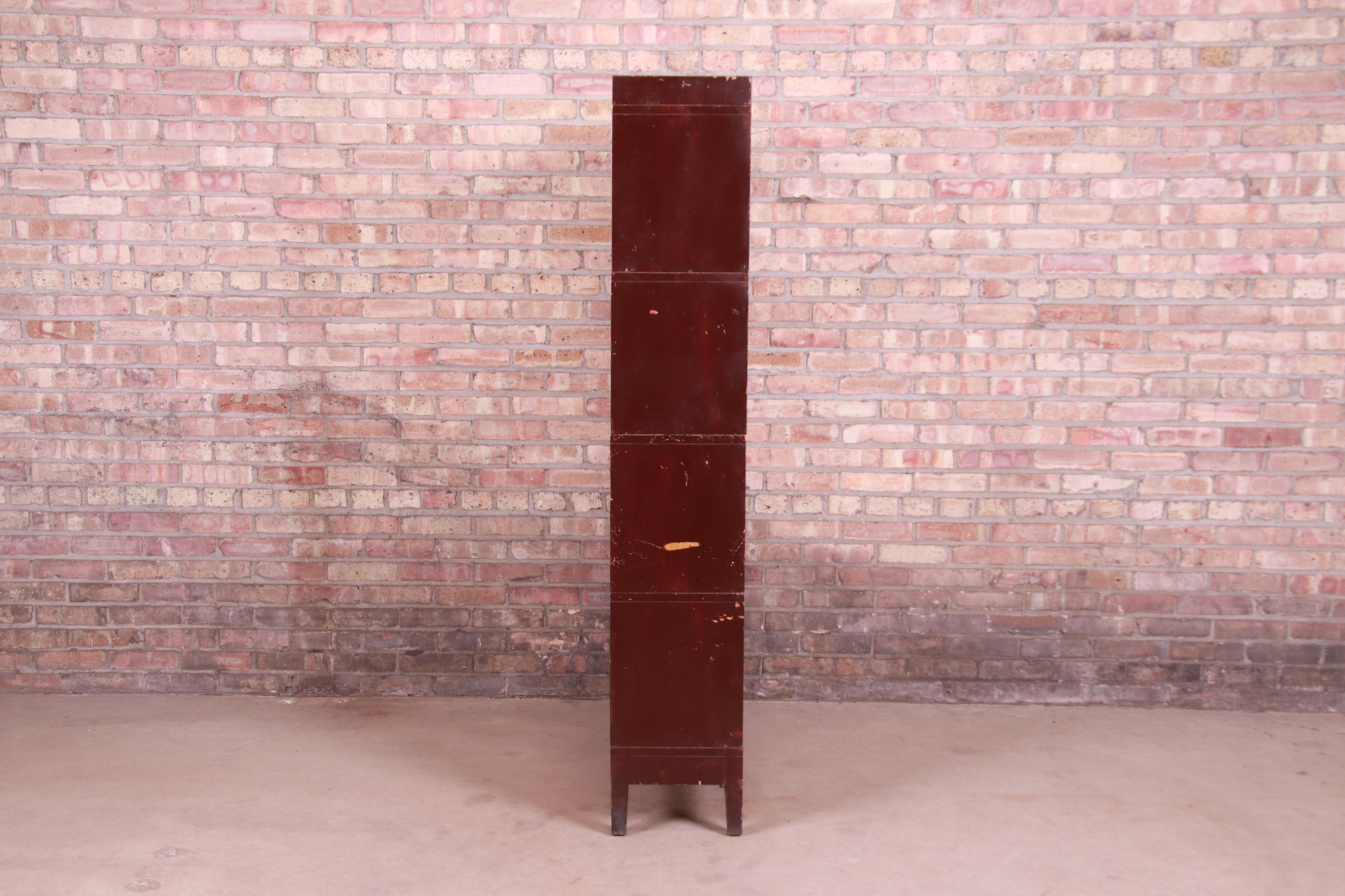 Antique Four-Stack Barrister Bookcase by Macey, Circa 1920s For Sale 5