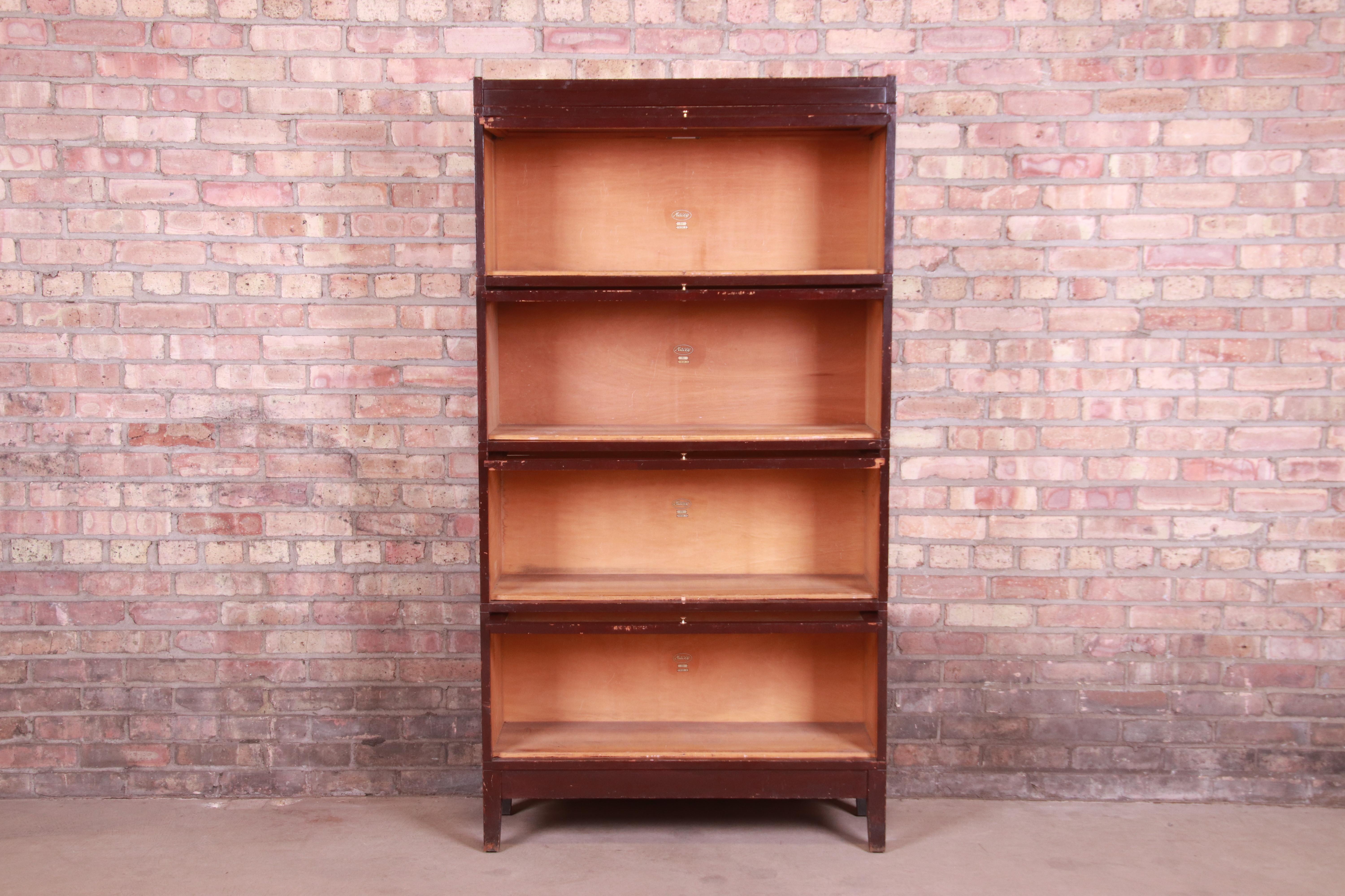 20th Century Antique Four-Stack Barrister Bookcase by Macey, Circa 1920s For Sale