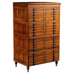 Antique Four-Stack Flat File by Economy