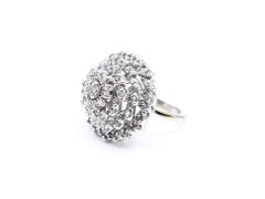 Antique Four Tier Diamond and White Gold Cocktail Ring