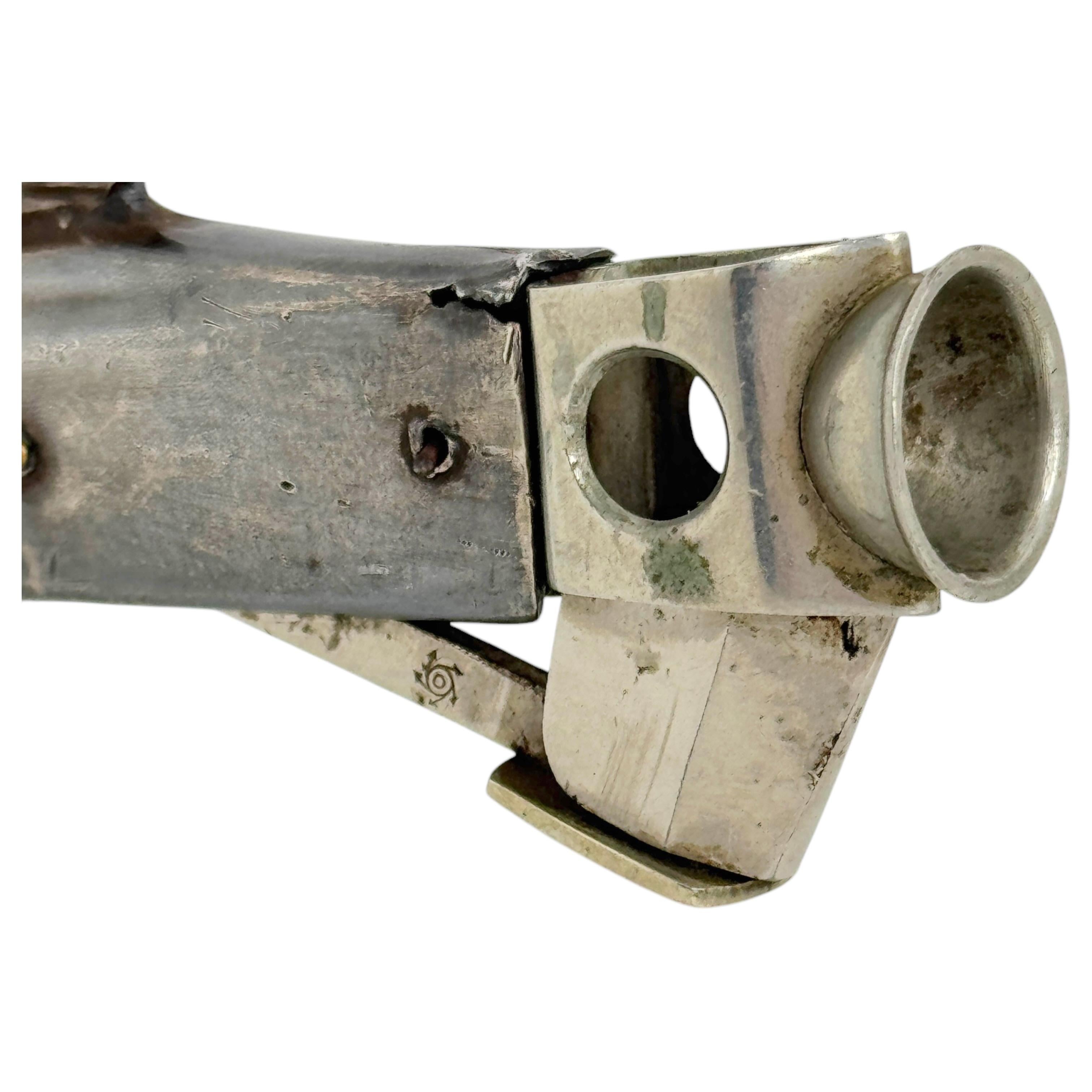 Antique Fox Figural Cigar Cutter, silvered Metal 1930s or older For Sale 1