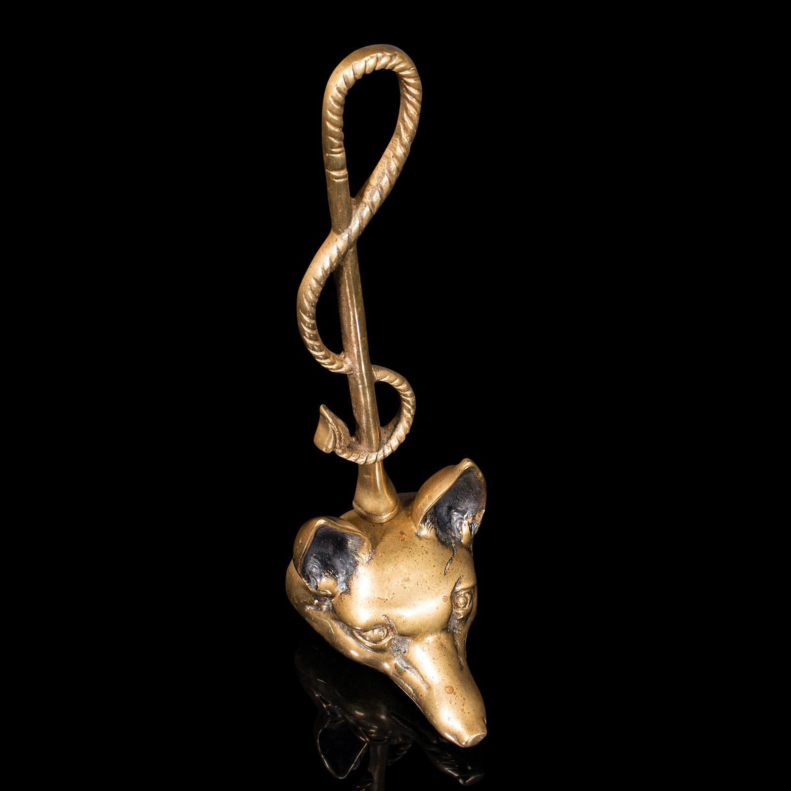 19th Century Antique Fox Head Doorstop, English, Brass, Country House, Door Keep, Victorian