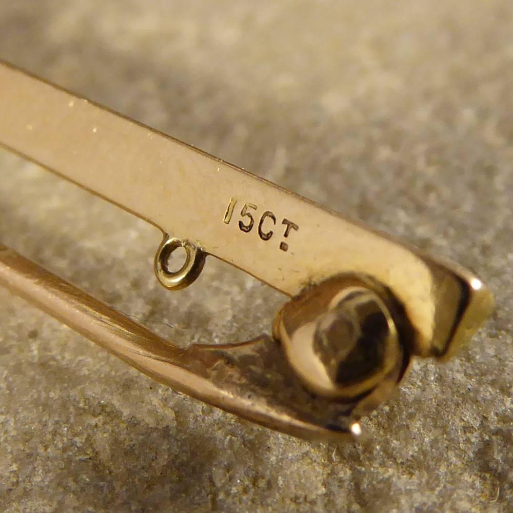 Women's or Men's Antique Fox Head Ruby 15 Carat Gold Pin Brooch