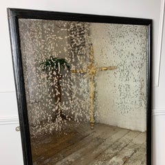 Antique Foxed Glass Victorian Tailors Mirror, circa 1880s