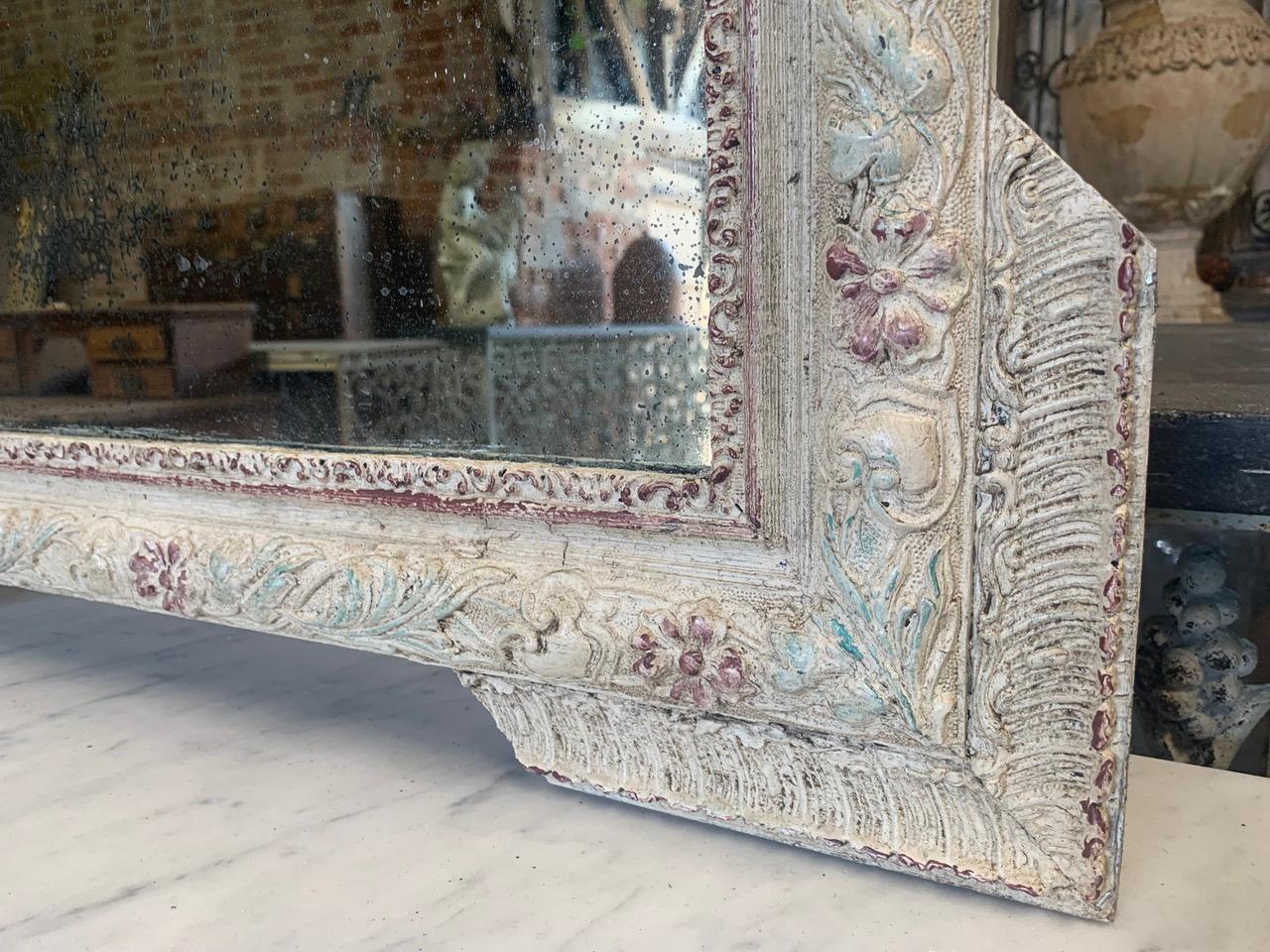 Antique Mirror Foxed Bon état - En vente à Ongar, GB