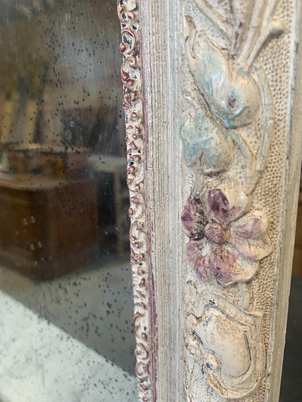 European Antique Foxed Mirror For Sale