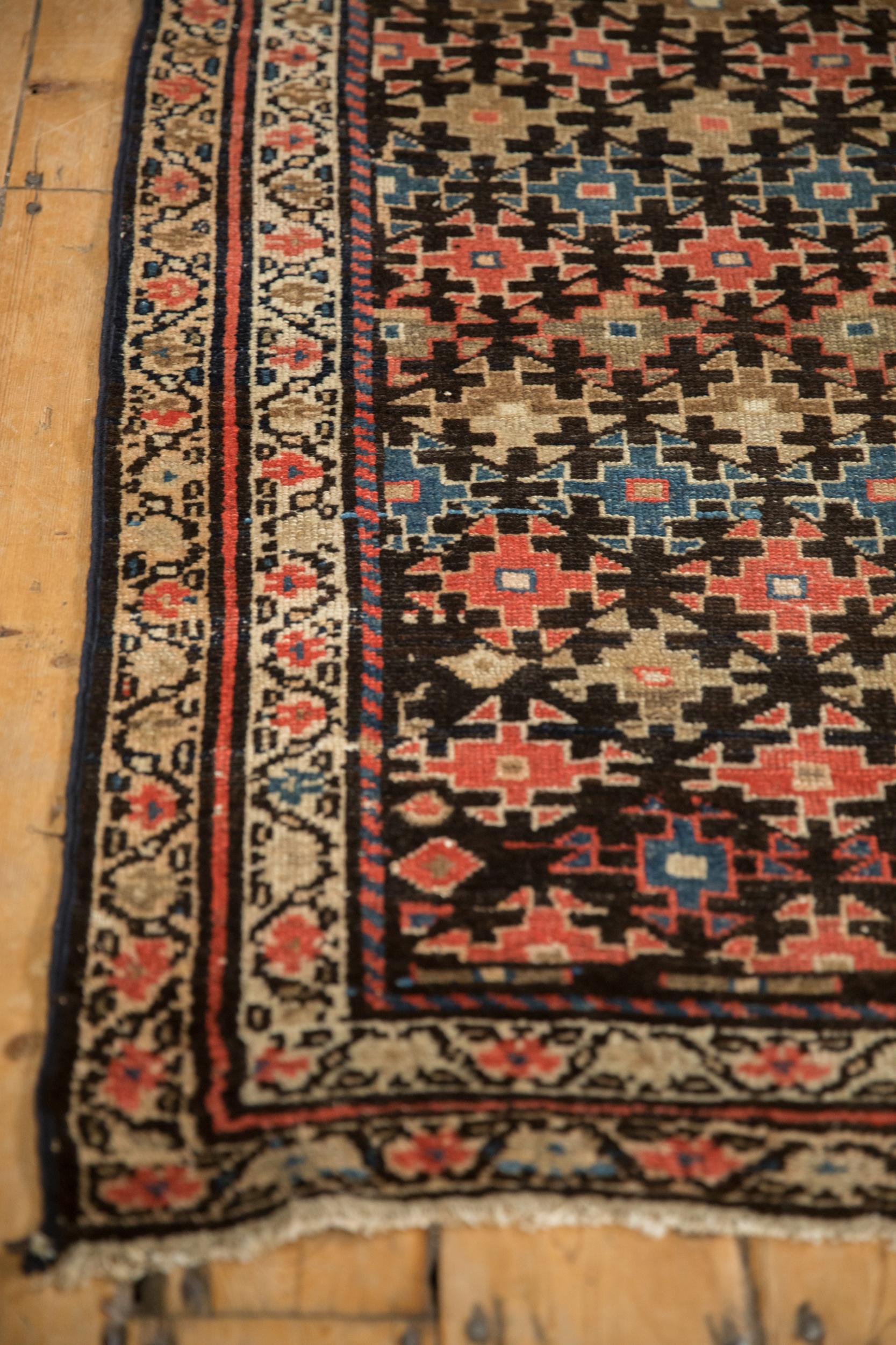 Antiker Kurdischer Malayer-Teppich-Läufer mit Fragment (Handgeknüpft) im Angebot