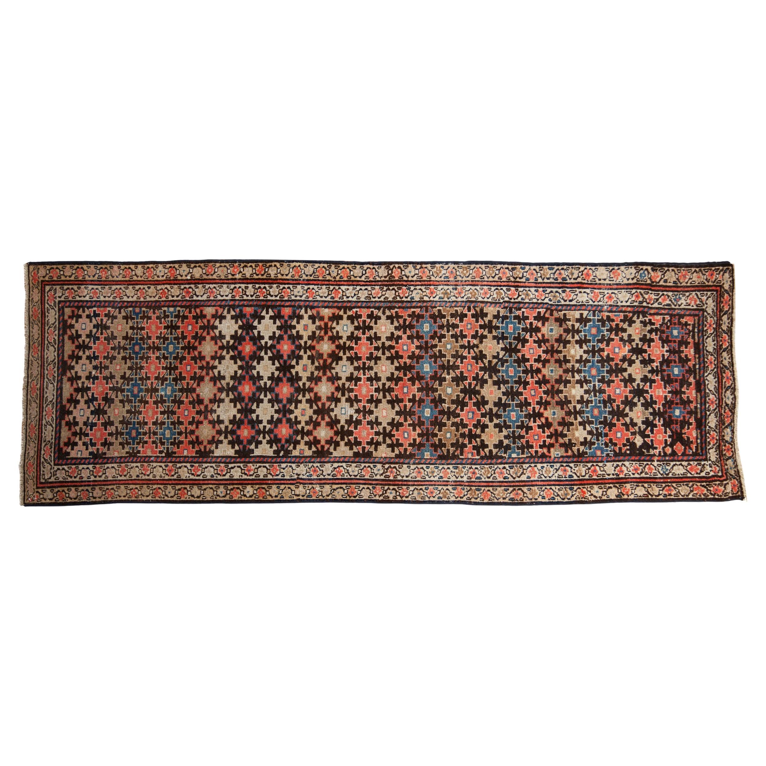 Antiker Kurdischer Malayer-Teppich-Läufer mit Fragment