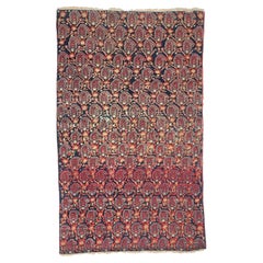 Antiker Fragment-Teppich mit Zoroastrian-Flammmuster, ca. 1930er Jahre