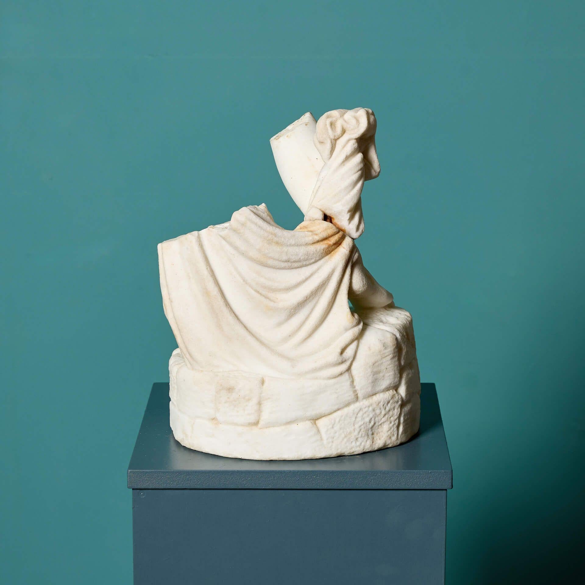 XIX secolo Scultura antica in marmo statuario frammentario in vendita