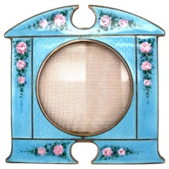 Antique Frame Floral Enamel Sterling