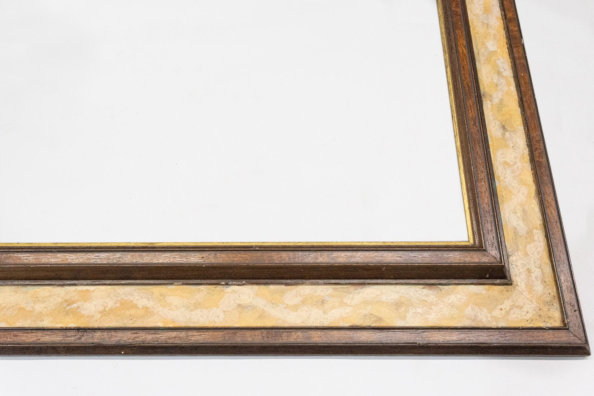 French Antique Frame Lacquered in Imitation Marble For Sale