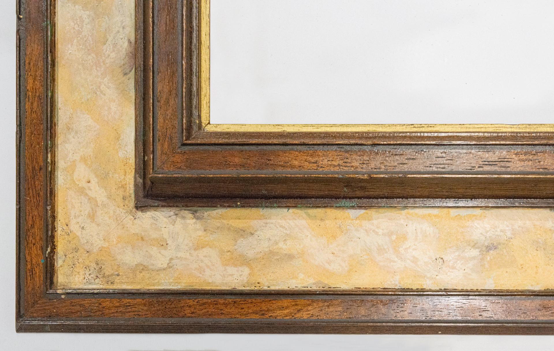 18th Century Antique Frame Lacquered in Imitation Marble For Sale