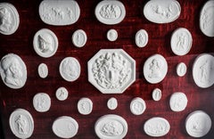 Framed Collection 29 Grand Tour Plaster Intaglios, 19th Century