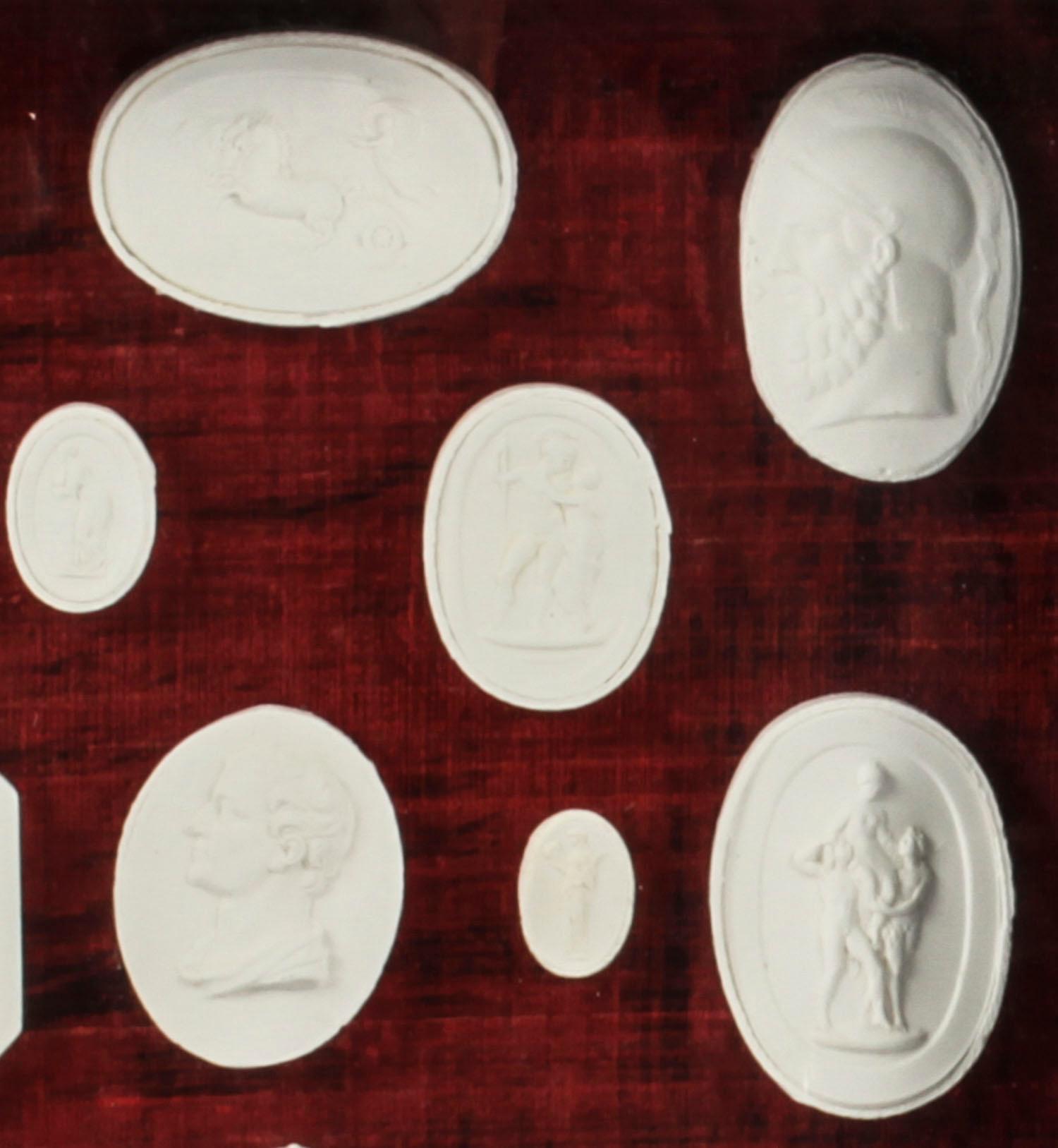 Framed Collection 29 Grand Tour Plaster Intaglios, 19th Century 4