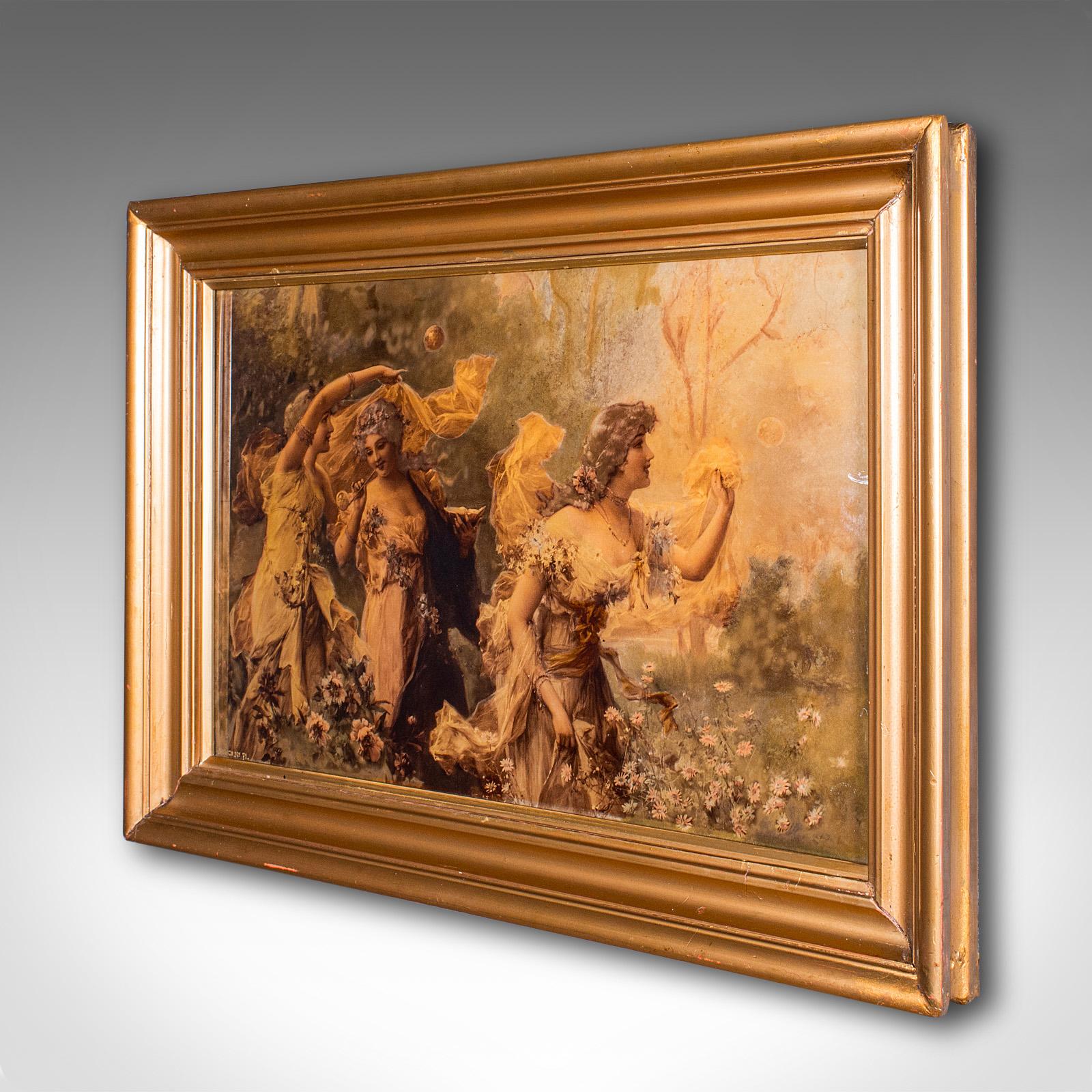Cuadro Crisóleo Antiguo Enmarcado, Inglés, Arte, Pintura Mezzotint, Victoriano Victoriano tardío en venta