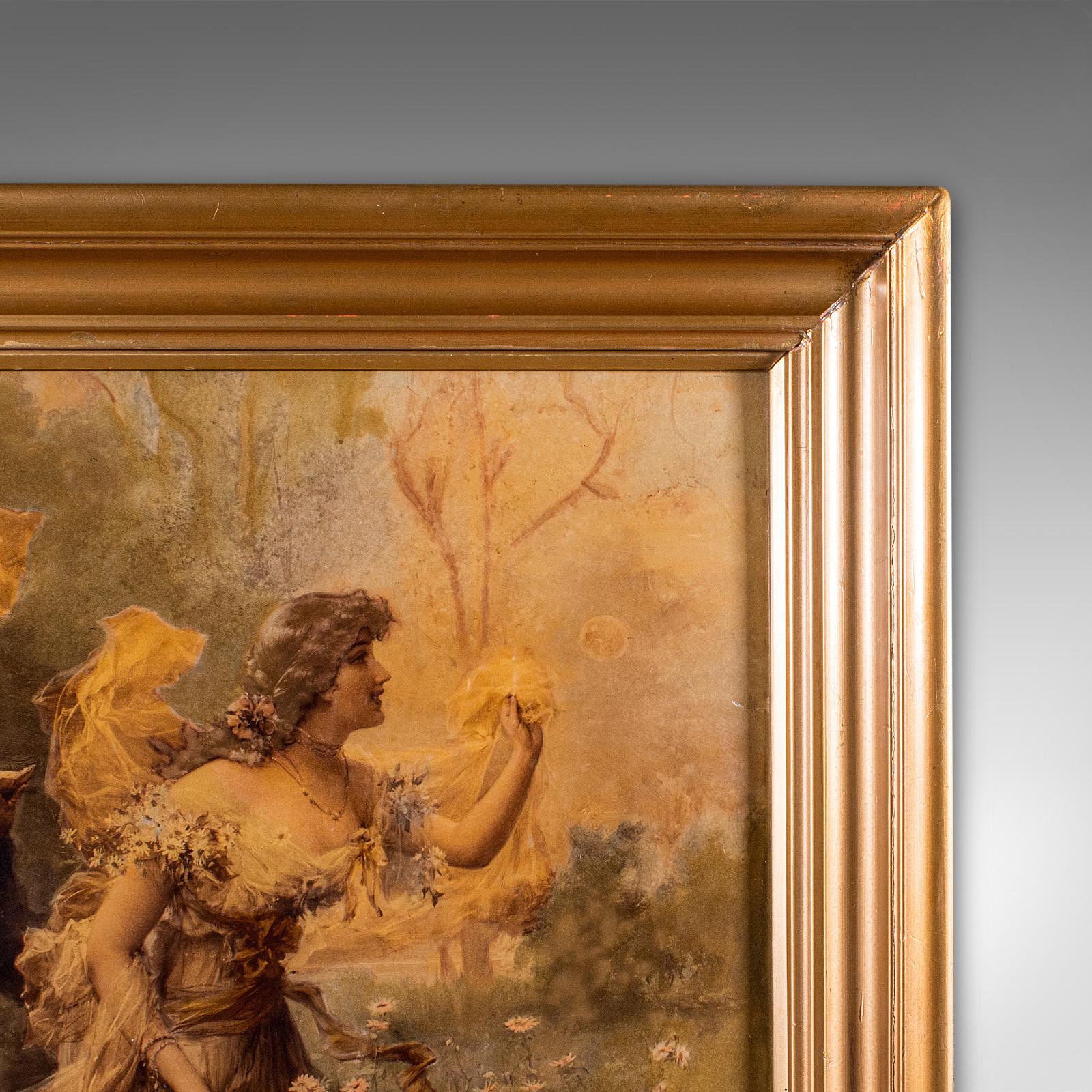 Cuadro Crisóleo Antiguo Enmarcado, Inglés, Arte, Pintura Mezzotint, Victoriano en Bueno estado para la venta en Hele, Devon, GB