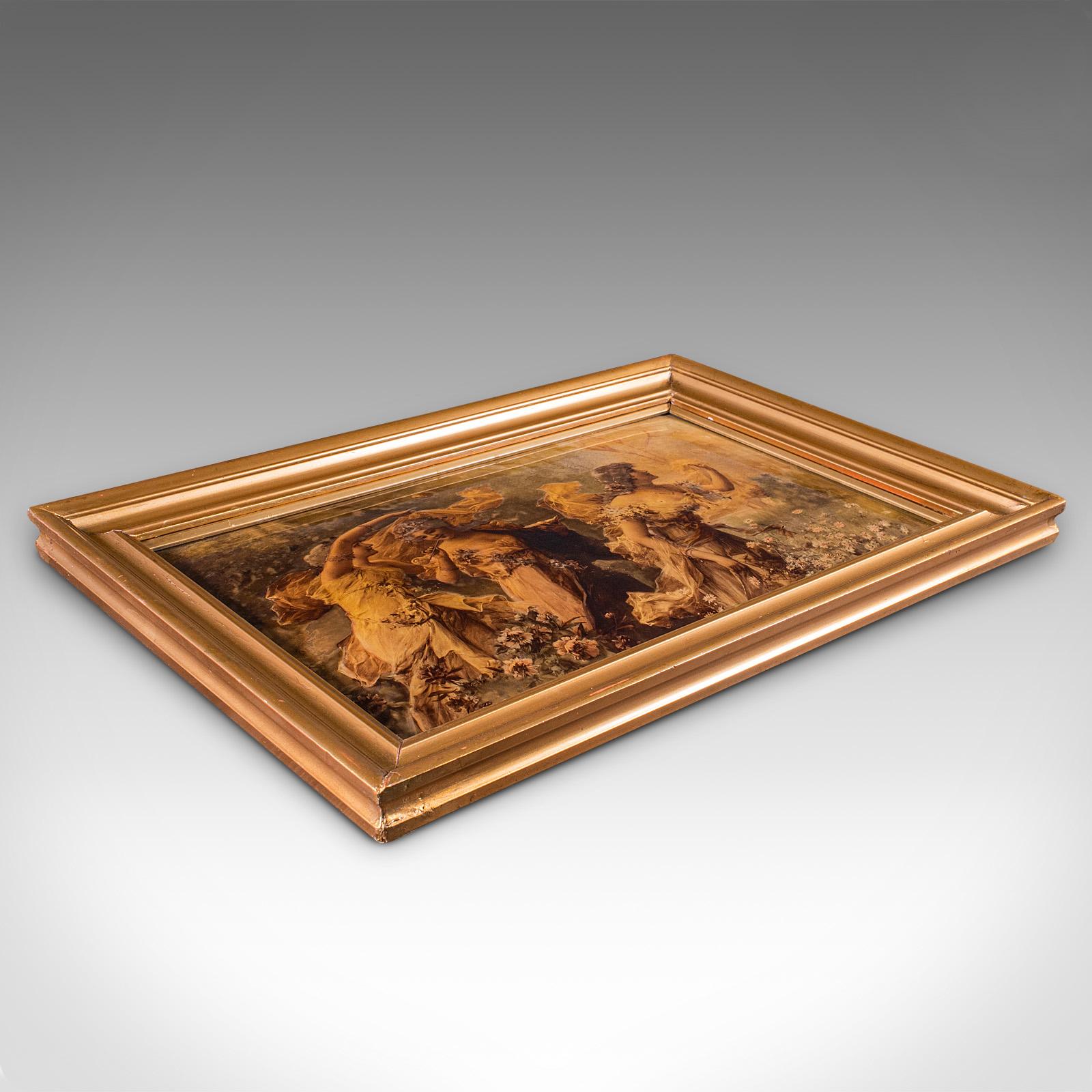 Cuadro Crisóleo Antiguo Enmarcado, Inglés, Arte, Pintura Mezzotint, Victoriano en venta 2