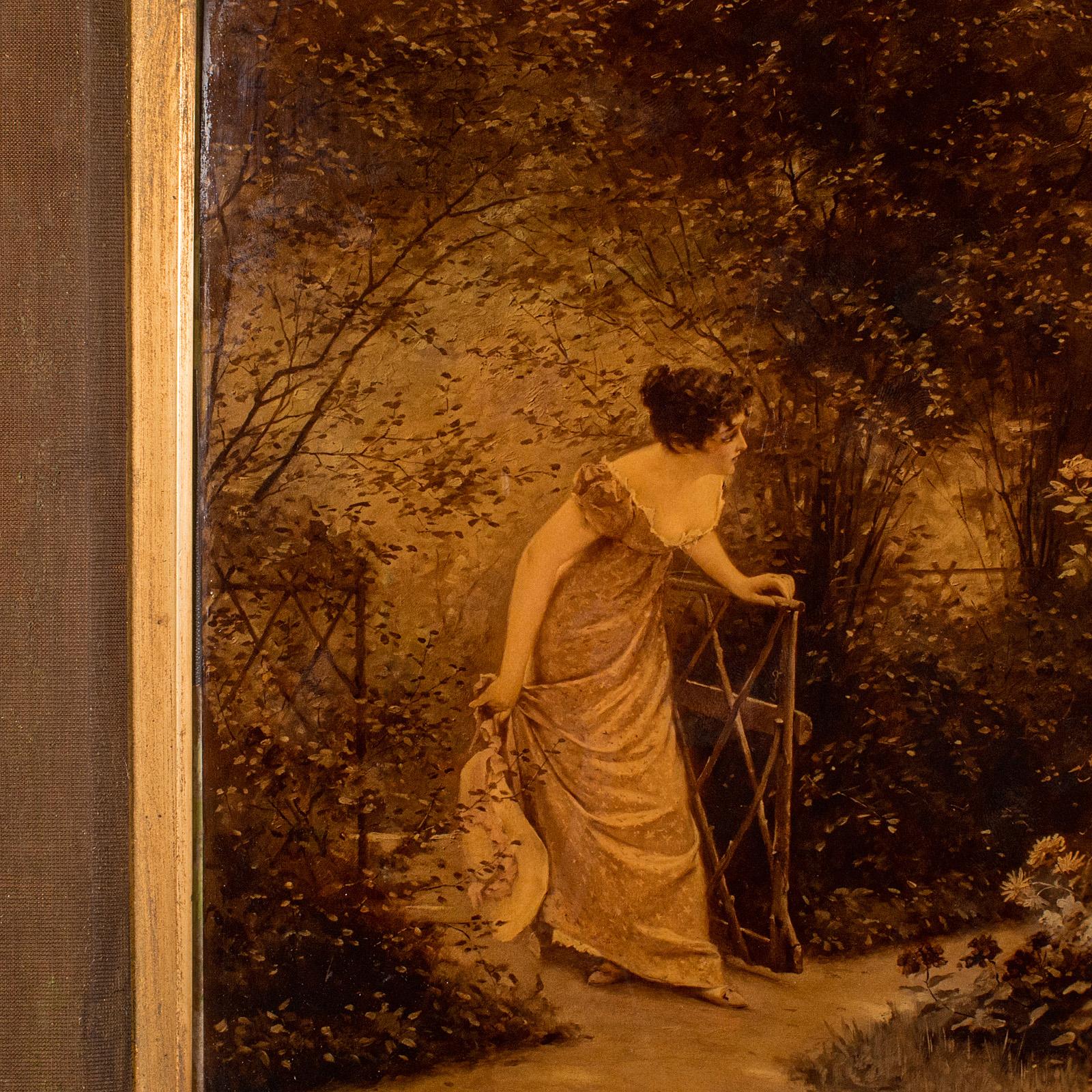 British Antique Framed Crystoleum Picture, English, Mezzotint Painting, Art, Victorian