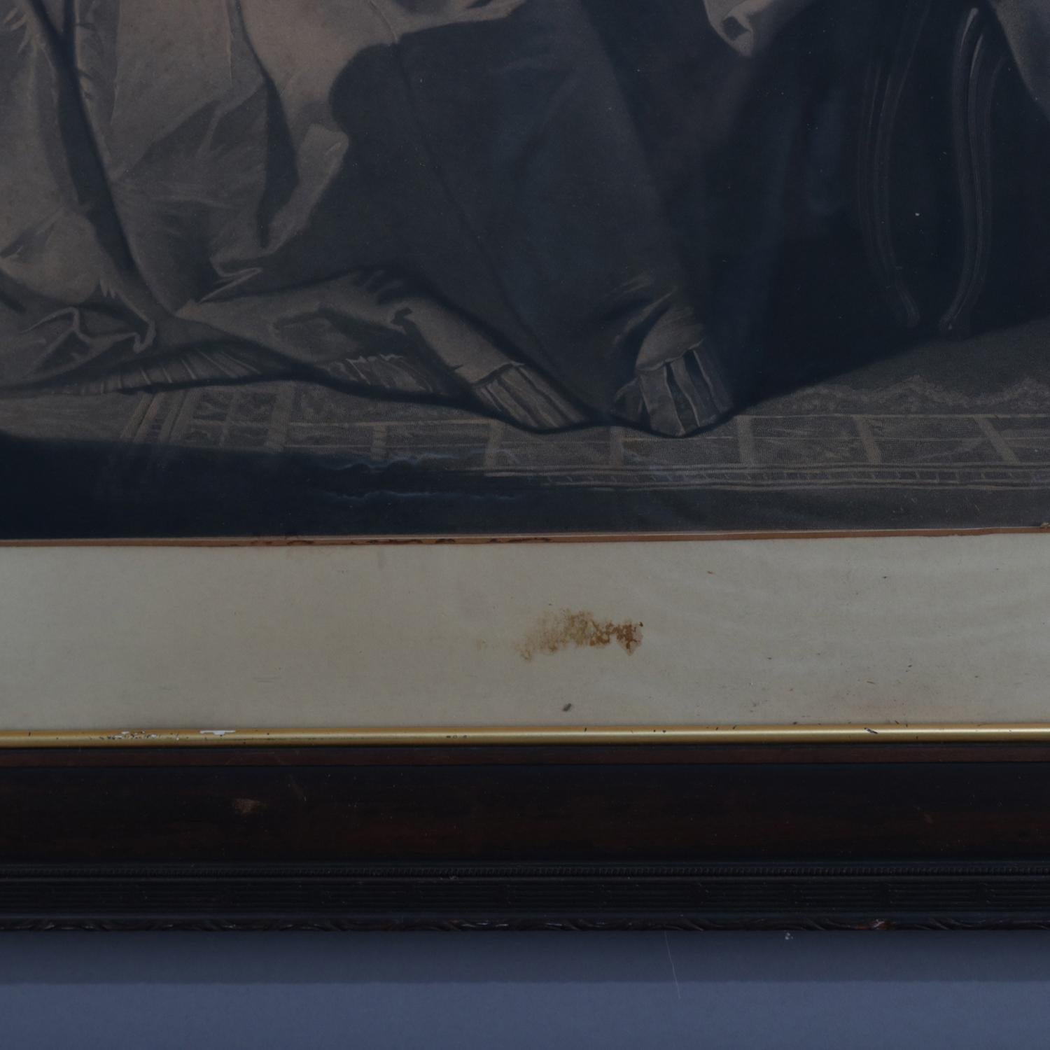 Antique framed print of 