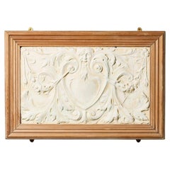 Antique Framed English Theatre Plaster Panel