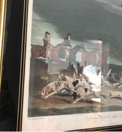 Antique Framed Etching of "Francis Duckenfield Astley Espy and His Harriers"