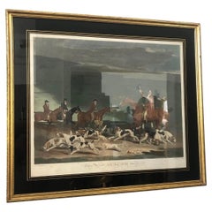 Antique Framed Etching of "Francis Duckenfield Astley Espy and His Harriers"