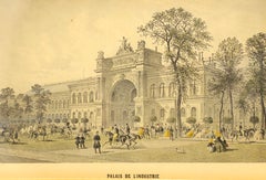 Antique Framed French Postcards of Landmark Buildings in Paris France - Pair