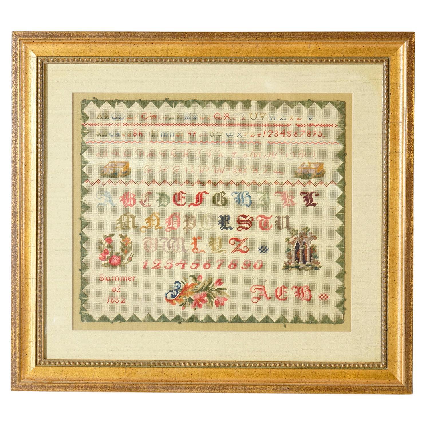 Antique Embroidered Alphabet Sampler 1 vrogue.co