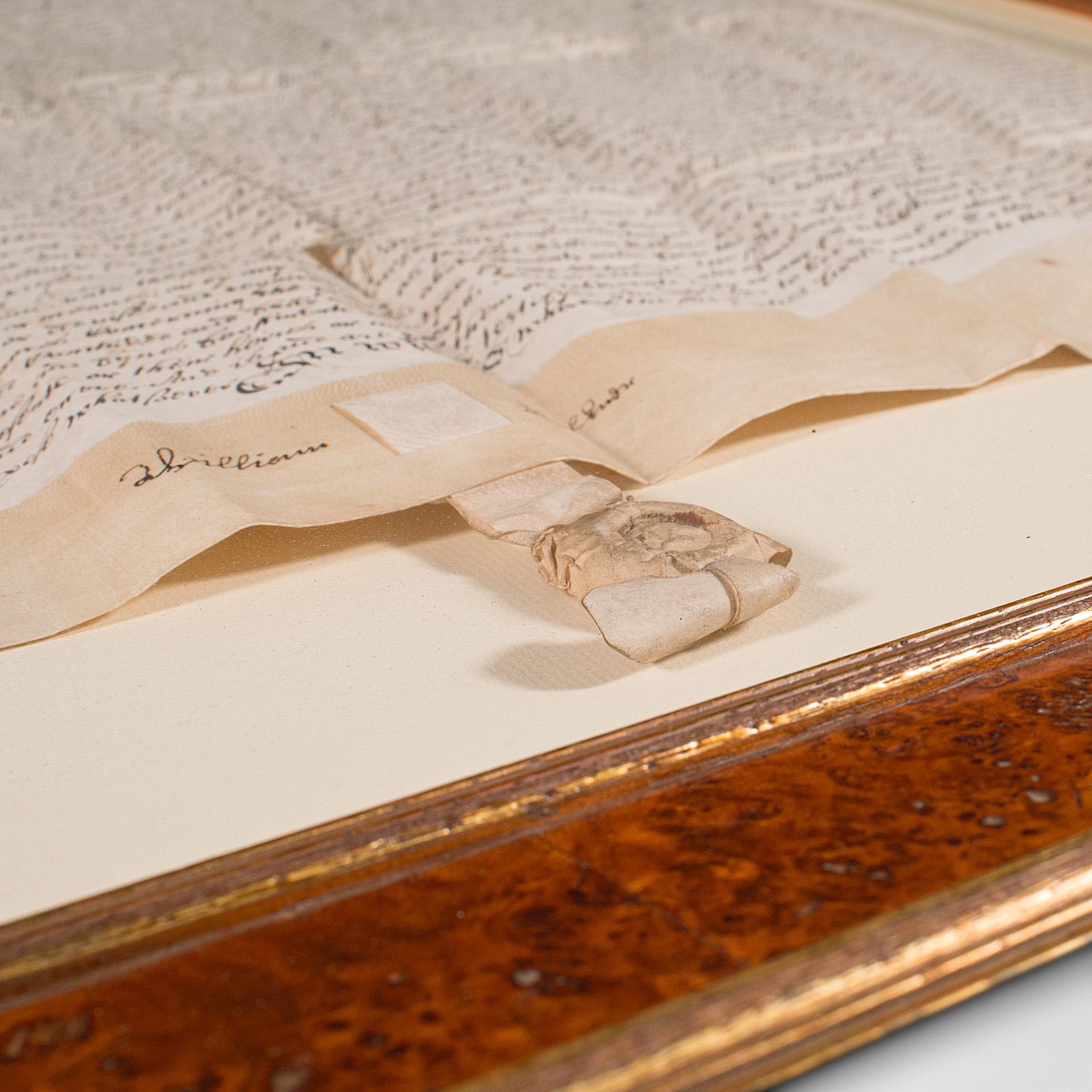 Antique Framed Indenture, English, Vellum, Document, 17th Century, Dated 1671 For Sale 5