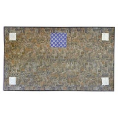 Antique Framed Japanese Silk Kesa Monk's Robe Edo Period