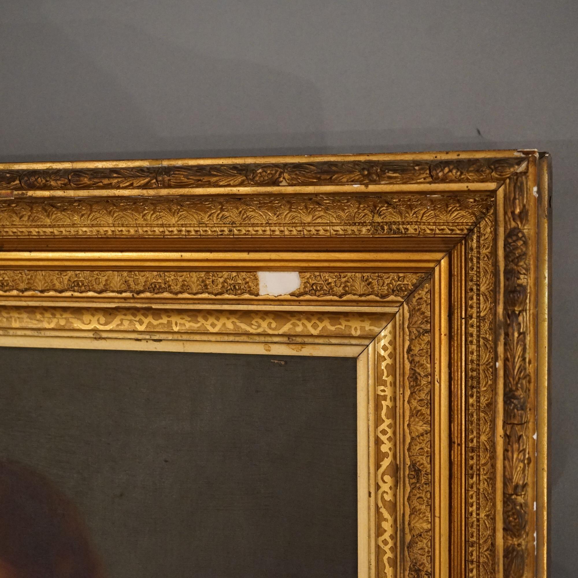 Antique Framed Oil on Canvas 19th Century Portrait Painting of a ...