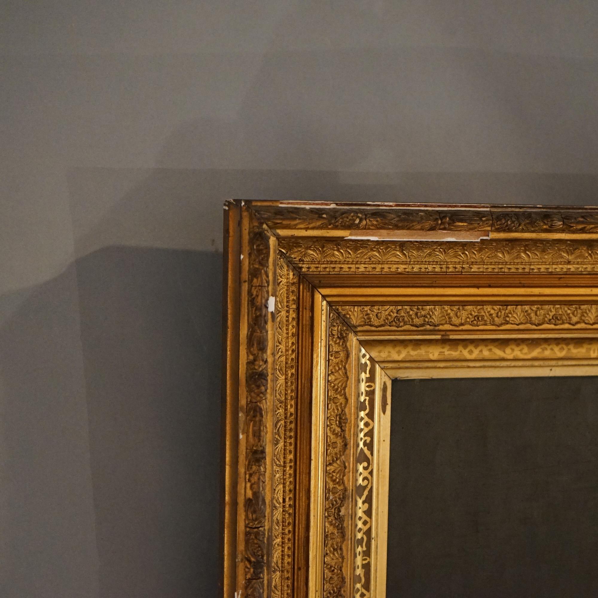 Antique Framed Oil on Canvas 19th Century Portrait Painting of a ...