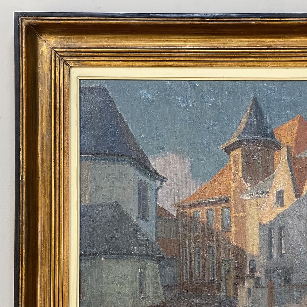 Belgian Antique Framed Oil Painting on Board by Antoon DeVaere For Sale