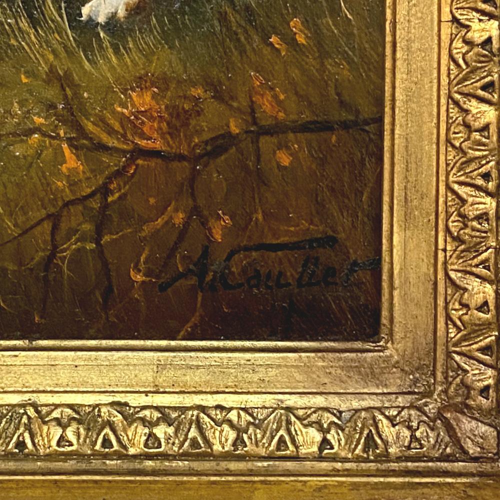 Antique Framed Oil Painting on Canvas by Albert Caullet 3
