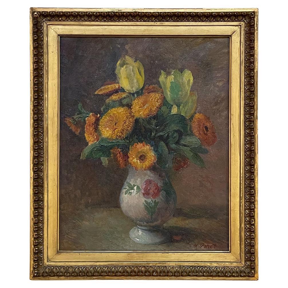 Antique Framed Oil Painting on Canvas by Albert Pinot '1875-1962'