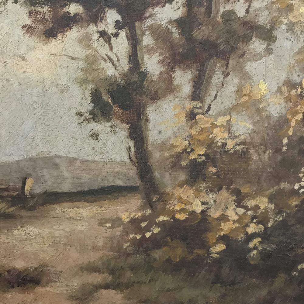 Cuadro al óleo sobre lienzo enmarcado antiguo de De Kok Lienzo en venta